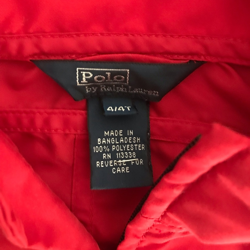 Red polo jacket